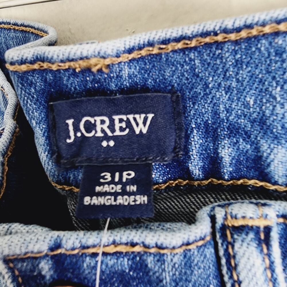 NWT J. Crew High-Rise Cropped Patch Pocket Utility Jeans 31P Dark Wash Stretch - Picture 5 of 11